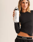 Camiseta Modal Manga Longa - Preto