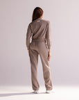 Calça Moletom Aerolook Stripes Rowa - Rato e Bege