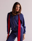 Jaqueta Moletom Aerolook Laces Rowa - Azul Marinho