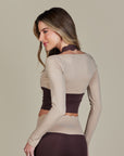 Top Heart Bicolor - Marrom / Marrom