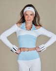 Top Heart Bicolor - Azul e Branco