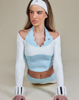 Top Heart Bicolor - Azul e Branco