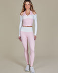 Legging Heart Bicolor - Rosa e Branco