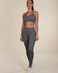Legging Canelado Wanda V3 - Cinza Escuro