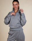 Blusa Moletom Aerolook Bicolor - Cinza
