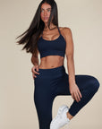 Legging Canelado Wanda V3 - Azul Marinho
