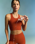 Top Canelado Gege - Vermelho
