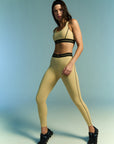 Legging Reverse com elástico na cintura - Bege
