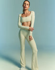 Calça Legging Flare Star - Creme
