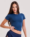 Camiseta Manu Cit Basic - Azul Marinho ROWA STORE DI11