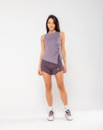 Marcela Tank Top with Side Tie - Grey
