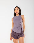 Marcela Tank Top with Side Tie - Grey