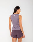 Marcela Tank Top with Side Tie - Grey
