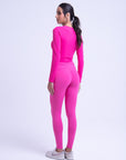 Cropped Básico Manga Longa - Rosa