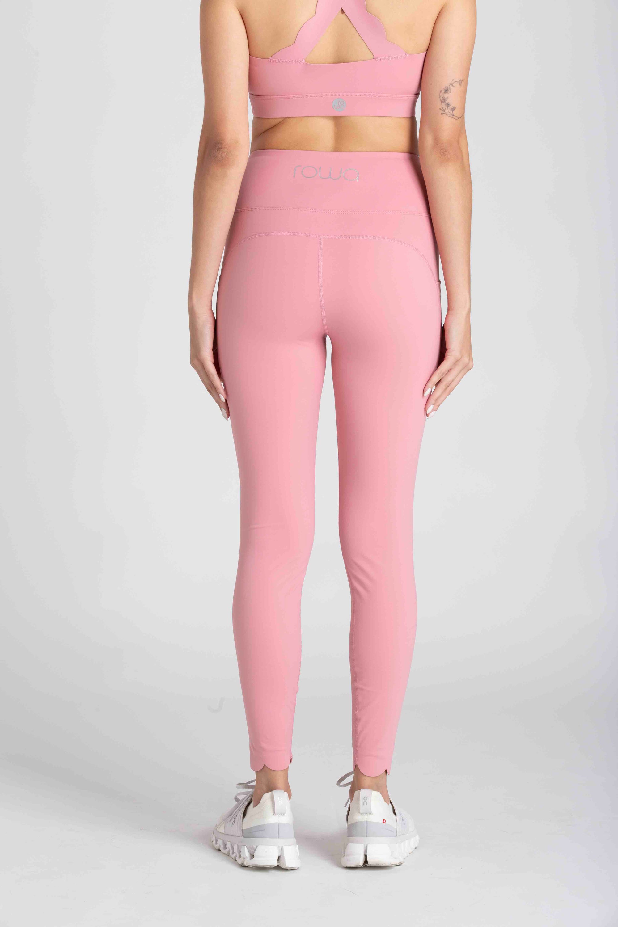 HEART LEGGINGS WITH SIDE POCKET - ROSE