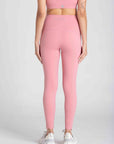 HEART LEGGINGS WITH SIDE POCKET - ROSE