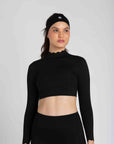 Top Heart de Manga Longa - Preto