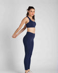 HEART LEGGINGS WITH SIDE POCKET - NAVY BLUE