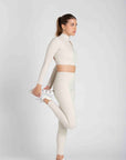 Top Heart de Manga Longa - Off-White