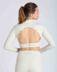 Top Heart de Manga Longa - Off-White