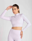 Top Heart de Manga Longa - Lavanda