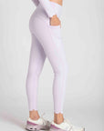 HEART LEGGINGS WITH SIDE POCKET - LAVENDER