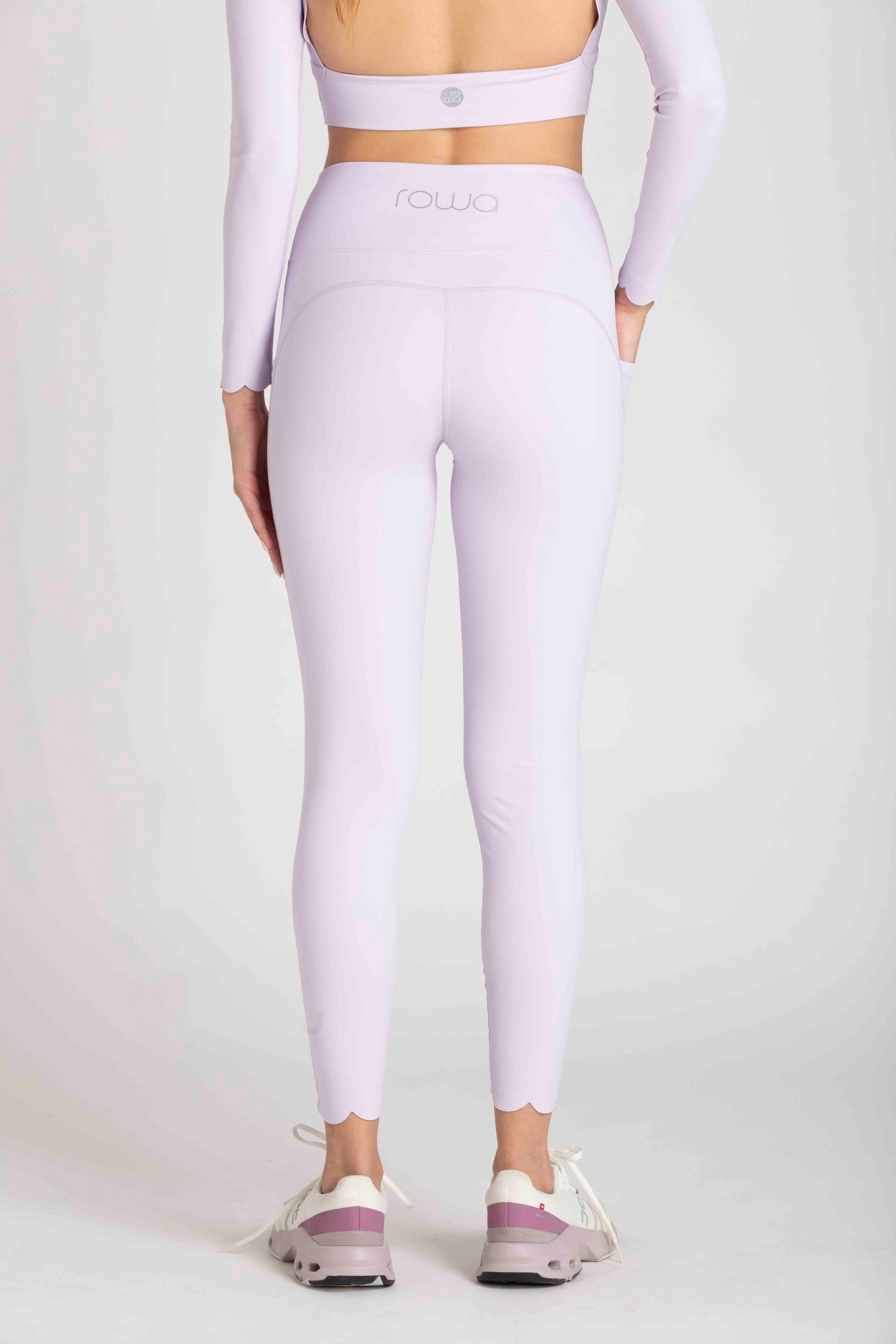 HEART LEGGINGS WITH SIDE POCKET - LAVENDER