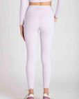 HEART LEGGINGS WITH SIDE POCKET - LAVENDER