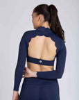 Top Heart de Manga Longa - Azul Marinho