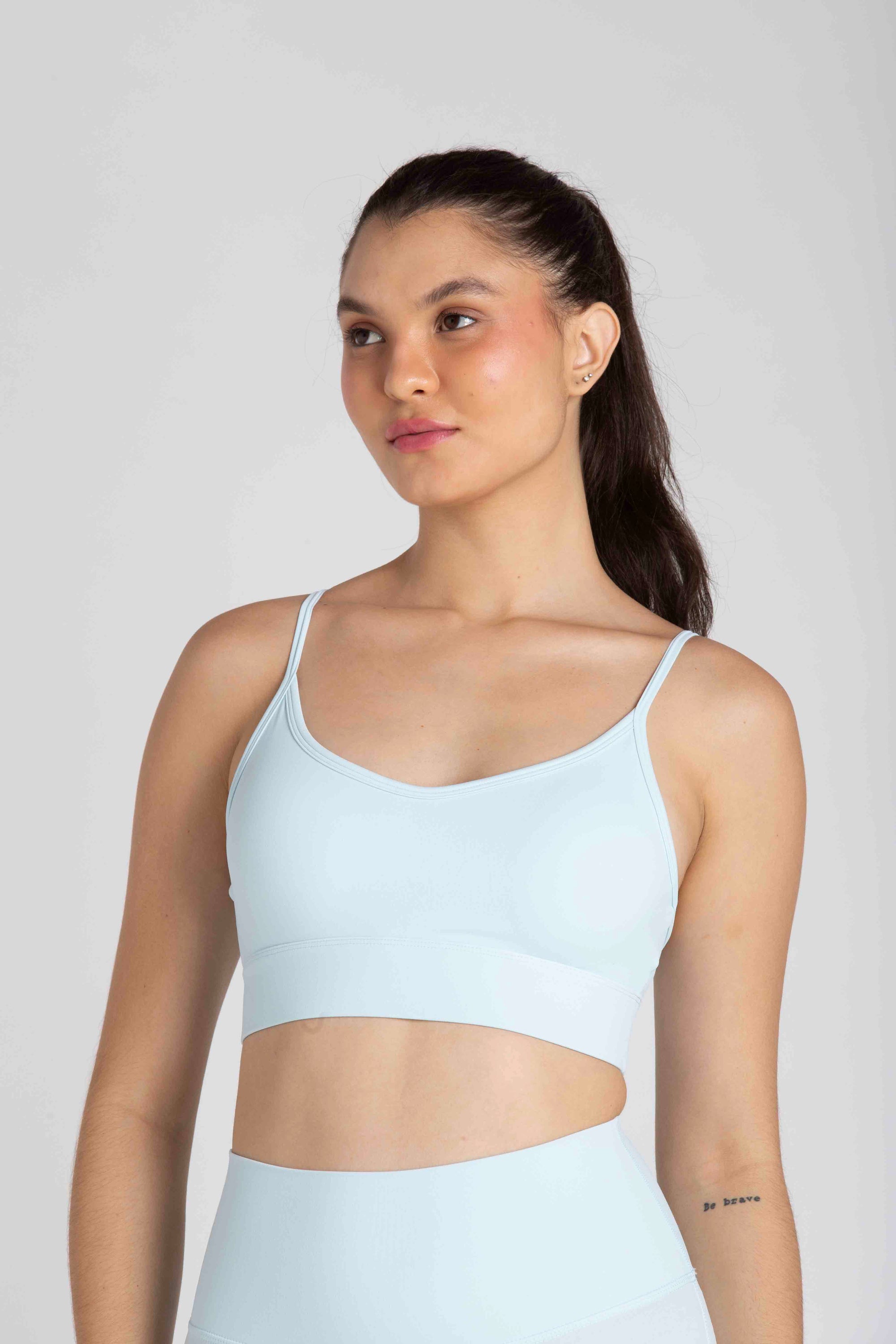 Val Thin Strap Top - Baby Blue