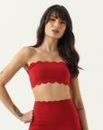Top Heart Strapless - Vermelho