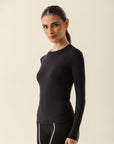 Camiseta Feminina Manga Longa Skim - Preto ROWA STORE DI9