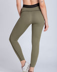 Legging Reverse com elástico na cintura - Verde Militar