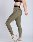 Legging Reverse com elástico na cintura - Verde Militar
