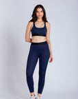 Legging Reverse com elástico na cintura - Azul Marinho