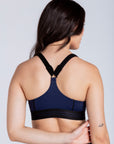 Top Reverse com elástico de sustentação - Azul Marinho