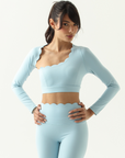 Cropped Heart - Azul Bebe