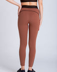 Legging Reverse com elástico na cintura - Marrom