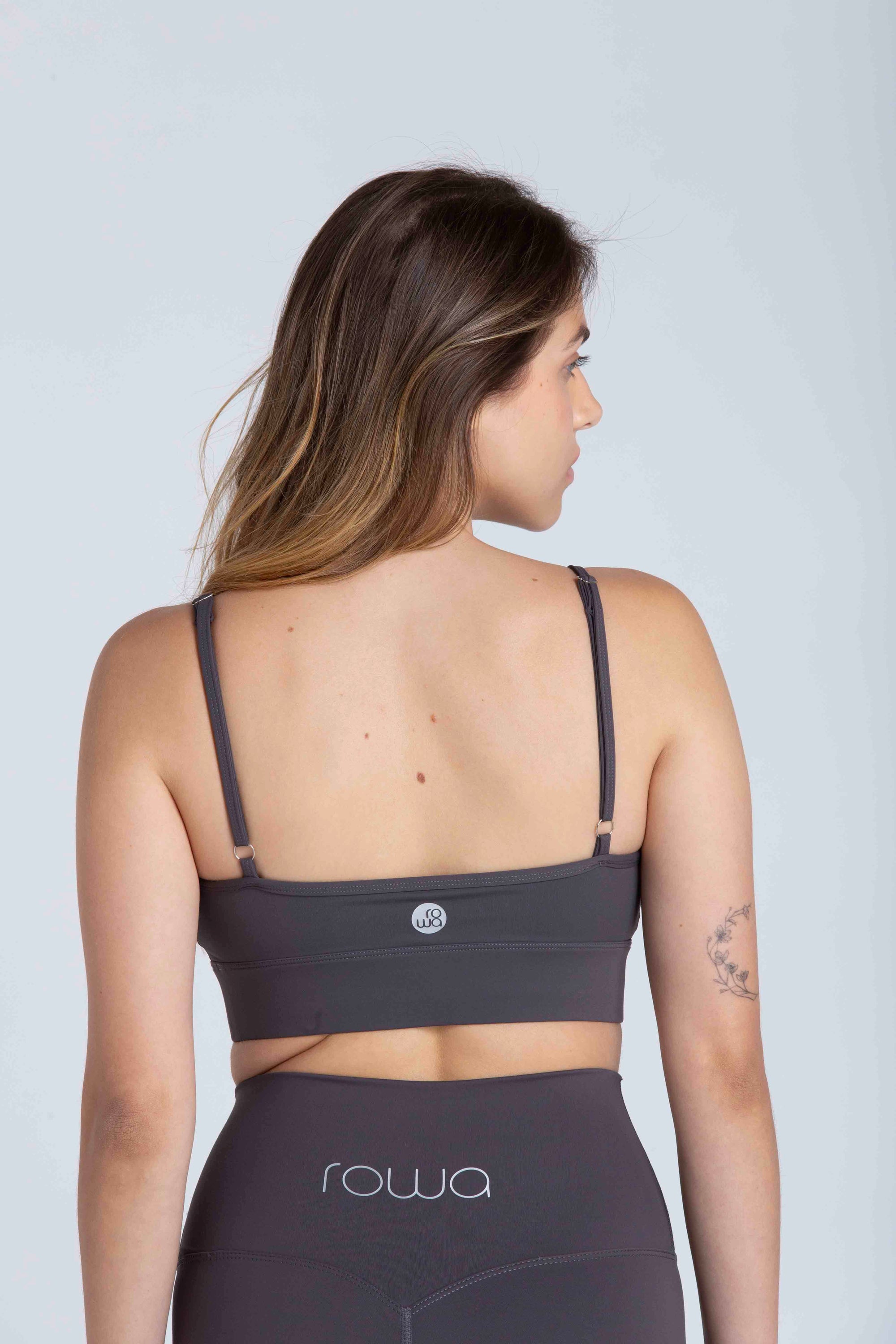 Carol Thin Strap Top - Grey