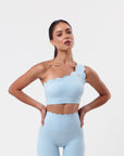 Top Assimétrico Heart - Azul Bebe