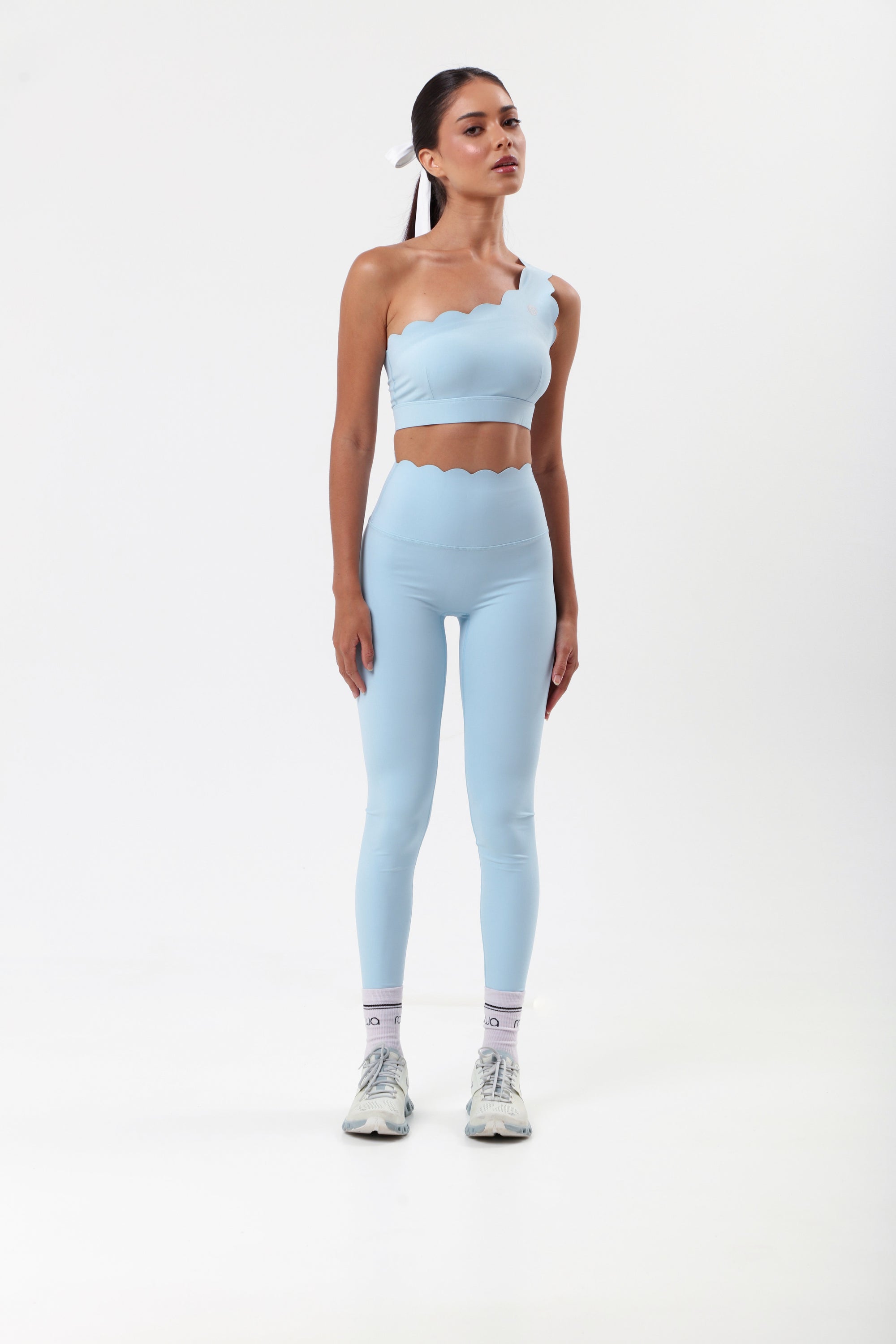 Top Assimétrico Heart - Azul Bebe