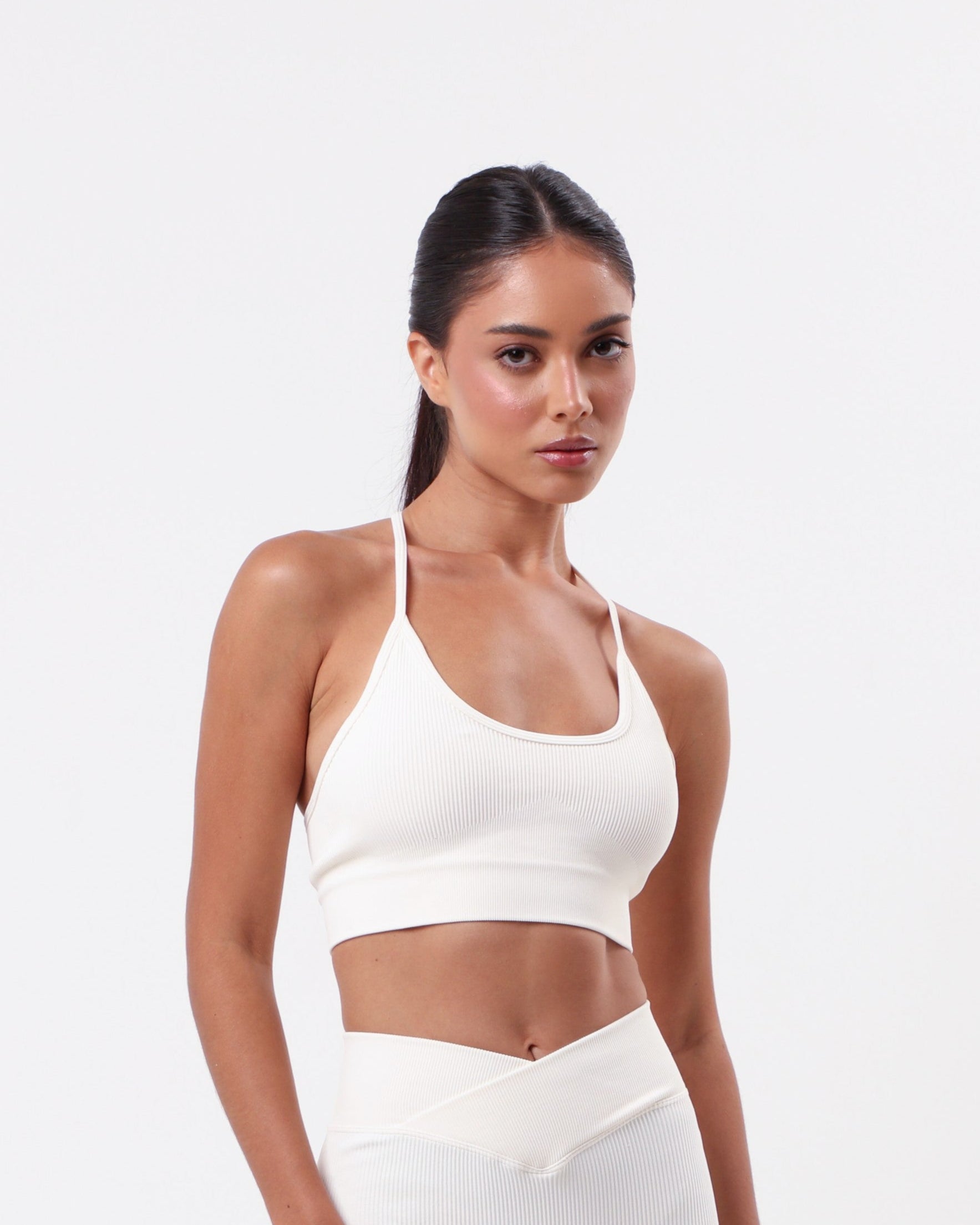 Top Alça Canelado Wanda - Branco