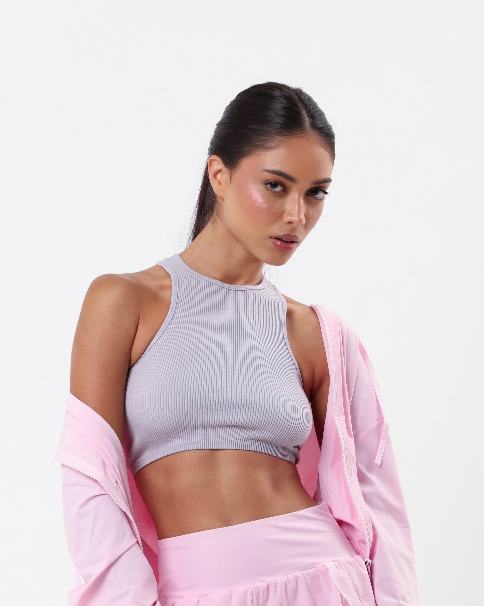 Regata Cropped Canelada Juju - Roxo