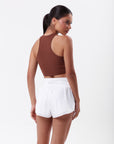 Regata Cropped Canelada Juju - Marrom