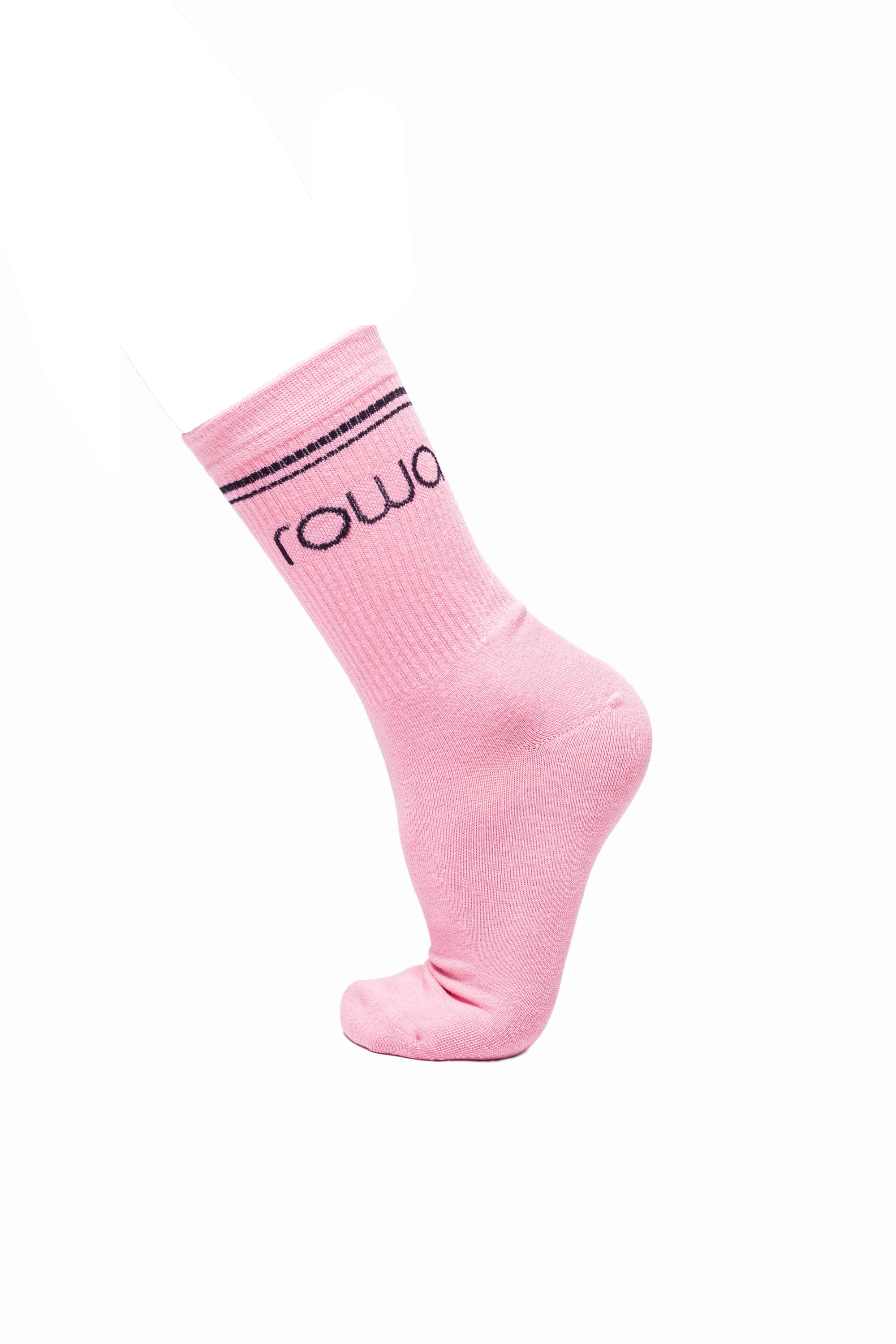 Meia Canelada Rowa - Rosa