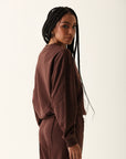 Blusa Moletom Modal - Café Escuro ROWA STORE DI7