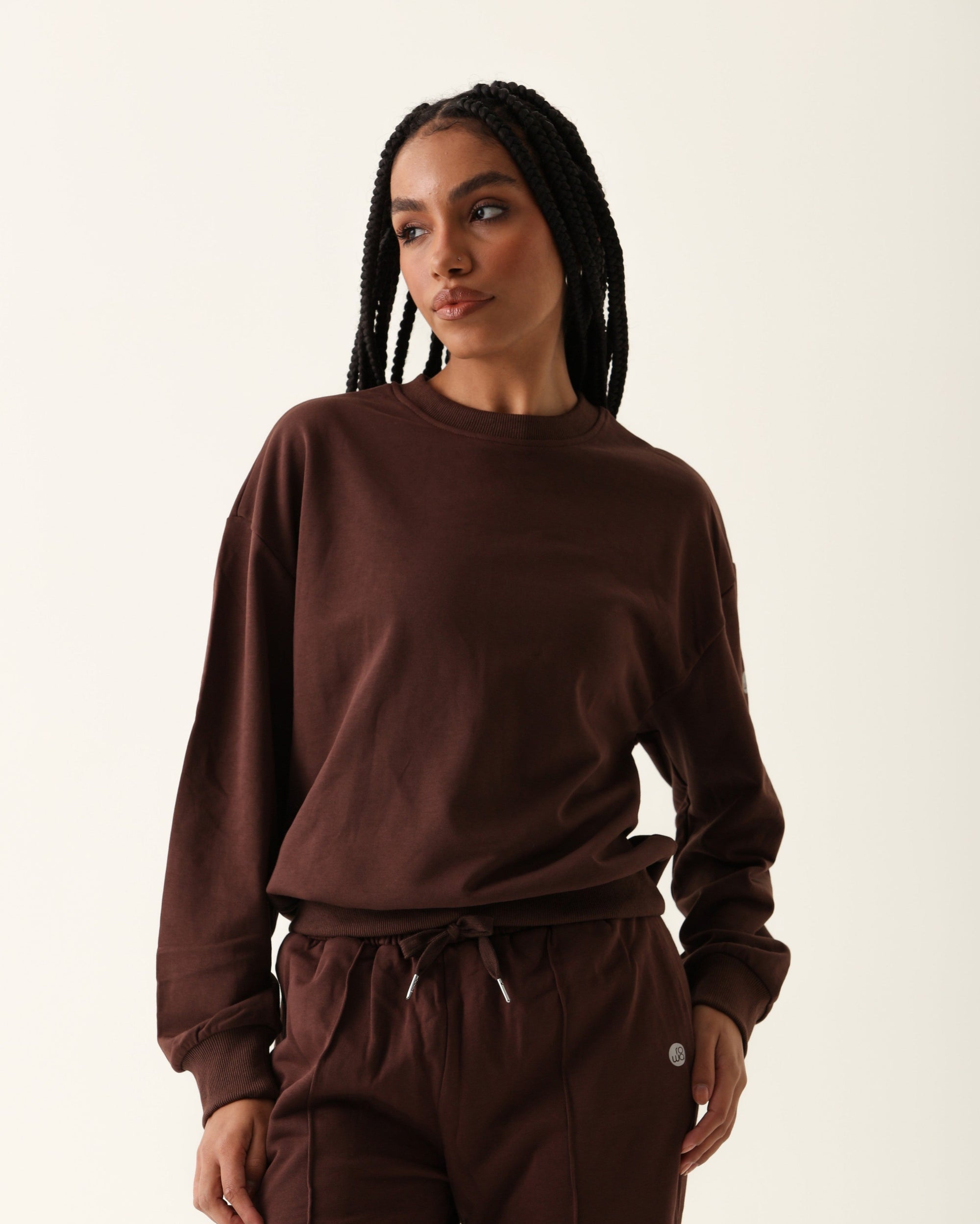 Blusa Moletom Modal - Café Escuro ROWA STORE DI7