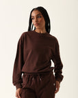 Blusa Moletom Modal - Café Escuro ROWA STORE DI7
