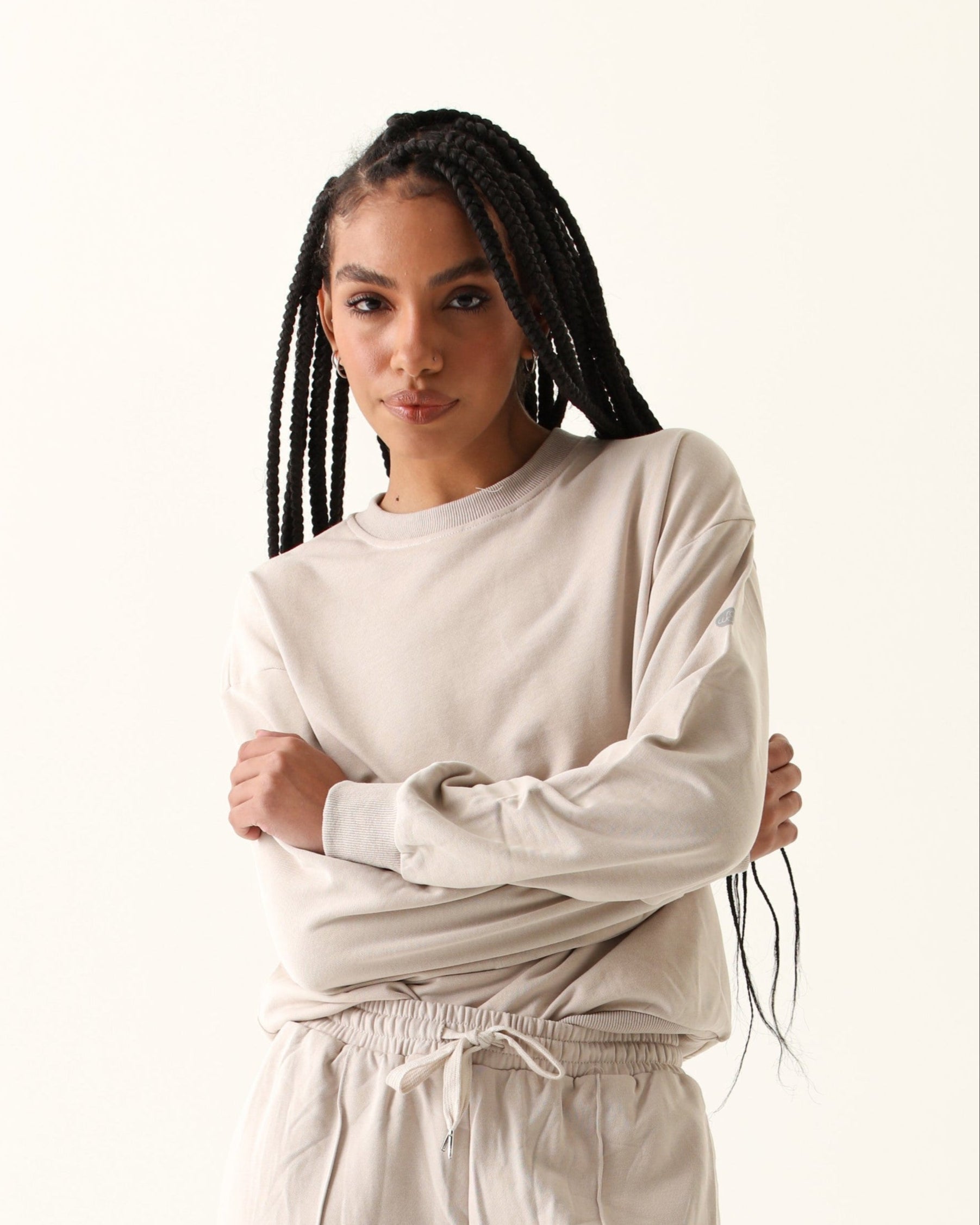 Blusa Moletom Modal - Bege ROWA STORE DI7