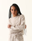 Blusa Moletom Modal - Bege ROWA STORE DI7